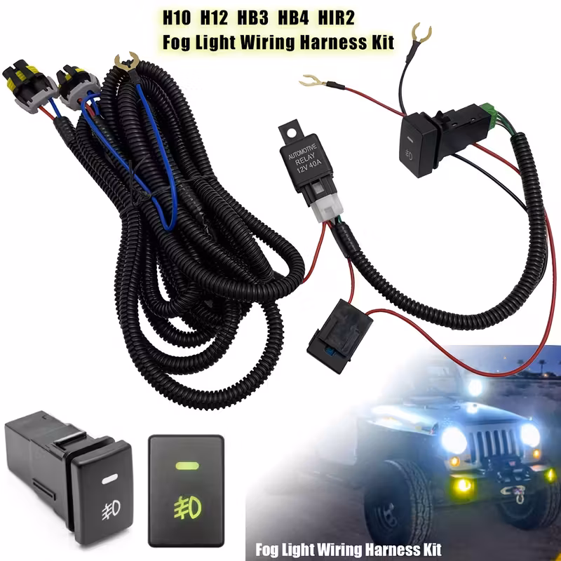 Headlight H4 Relay Harness, H4 Wiring Harness