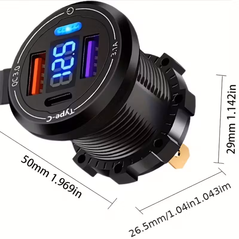 120W Super Fast Charging Charger Power Socket 4-in-1 Port Charger Socket