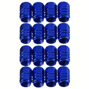 4pcs Aluminium Alloy Tire Valve Stems - Fit for Cars, Trucks, SUVs - Compatible with All Tire Sizes (Blue)