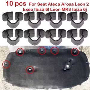10pcs Engine Hood Bonnet Cover Insulation Pad Clips