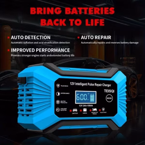 12V 6A Car Battery Charger, with LCD Display.